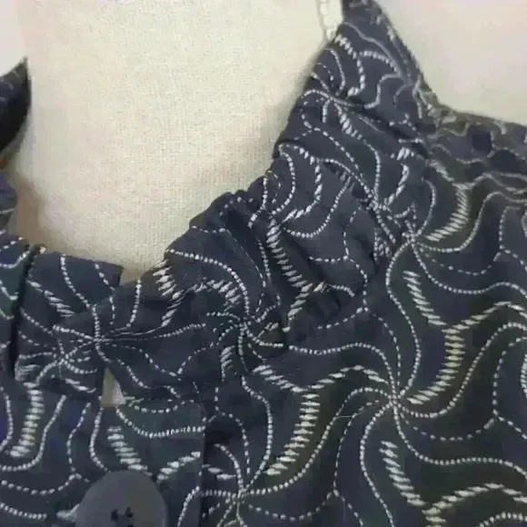 XL CJ Banks Women's 3/4 Sleeve Abstract Button Up Jacket 100% Cotton - Picture 12 of 13